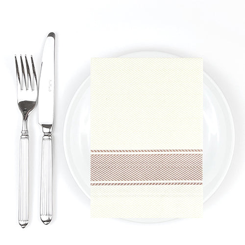 BioNap Extra Soft Kitchen Brown Stripe Napkin 50pk