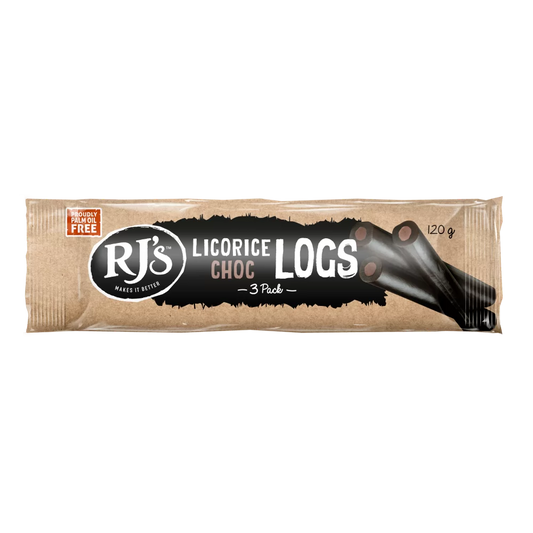 RJ's Licorice Choc Log 120g