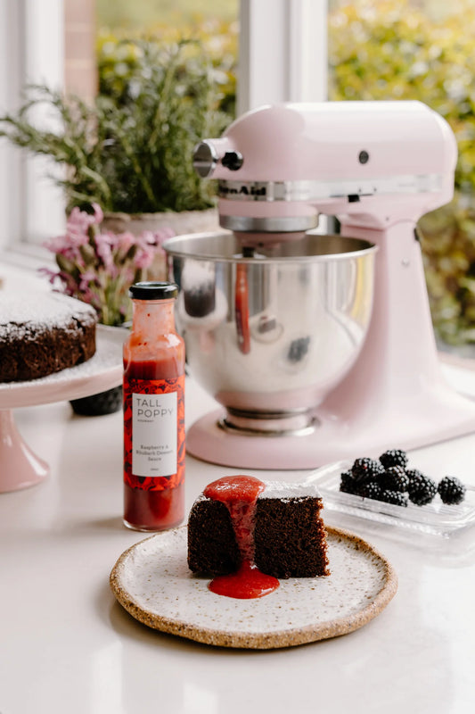 Raspberry & Rhubarb Dessert Sauce